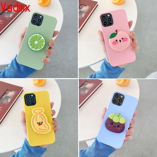 Ốp TPU mềm trái bơ cam dâu mùa hè đứng được cho Samsung Galaxy A71 A51 5G 4G