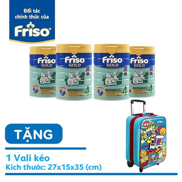 Combo 4 lon Friso Gold 4 900g (tặng quà)