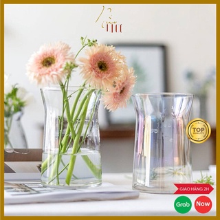 Lọ hoa thuỷ tinh miệng loe cao cấp Nấmdecor LH046, bình hoa thủy tinh cao cấp