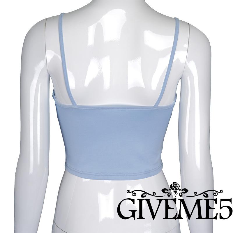 Áo Lửng Hai Dây Màu Trơn Gợi Cảm Dành Cho Nữ