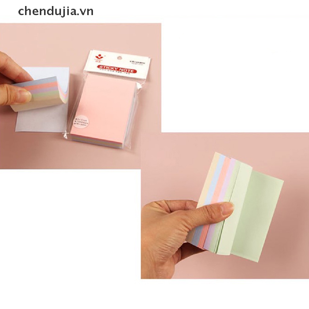 Set 100 Tấm Giấy Ghi Chú Màu Trơn Tiện Dụng