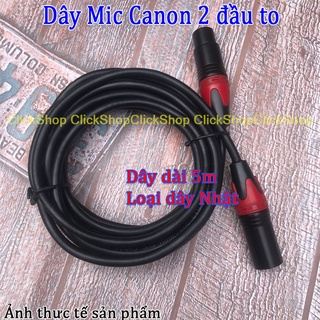 Dây Mic Canon 2 Đầu Đực Cái (XLR-XLR) của Nhật Bãi Dùng Cho Mixer, Icon, Vang , Âm Li và Nhiều Thiết Bị Âm Thanh Khác