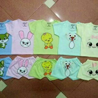 1 bộ quần áo cộc tay cho bé, hàng đẹp, chất cotton mềm mịn