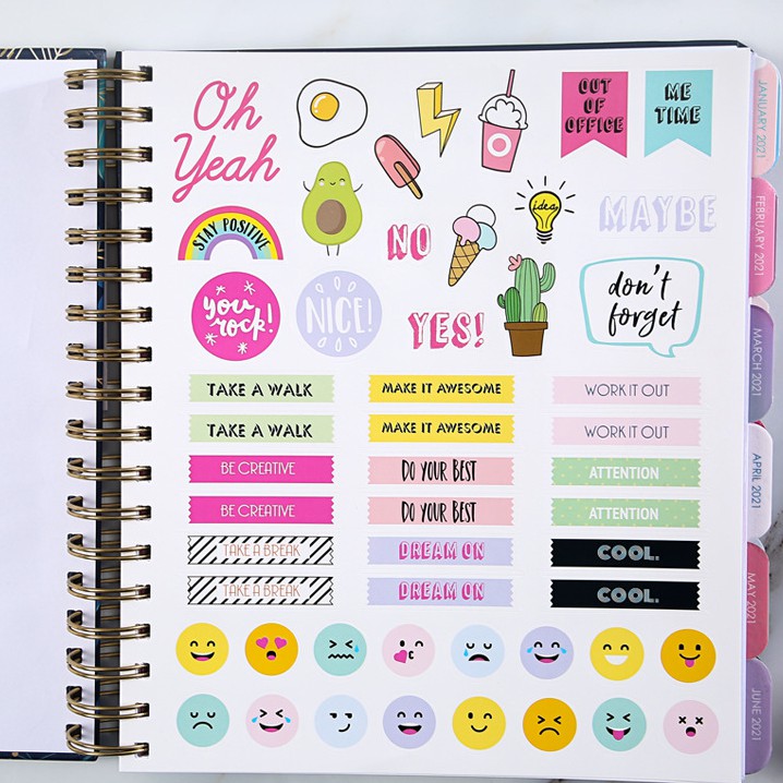 Sổ Lò Xo Planner 2021 (13 Month Planner) thiết kế sẵn B5