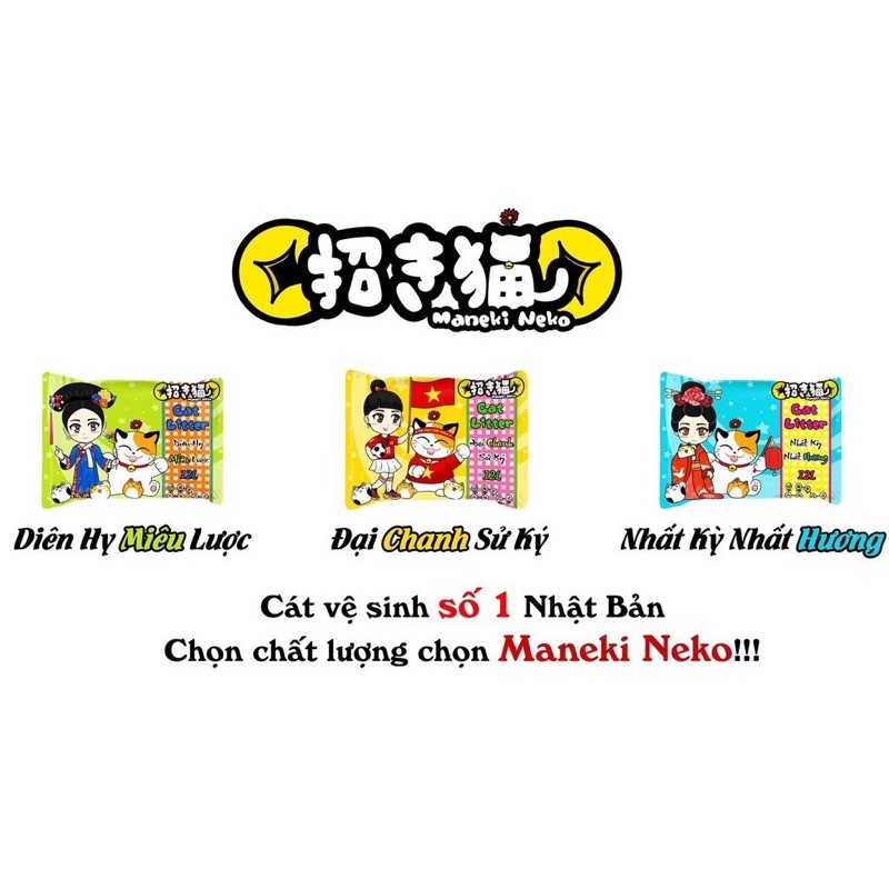 Cát vệ sinh [ NEKO 12L ] cho mèo Công nghệ khử mùi siêu thơm -  Chăm sóc sức khỏe thú cưng Gogi Meow Mart