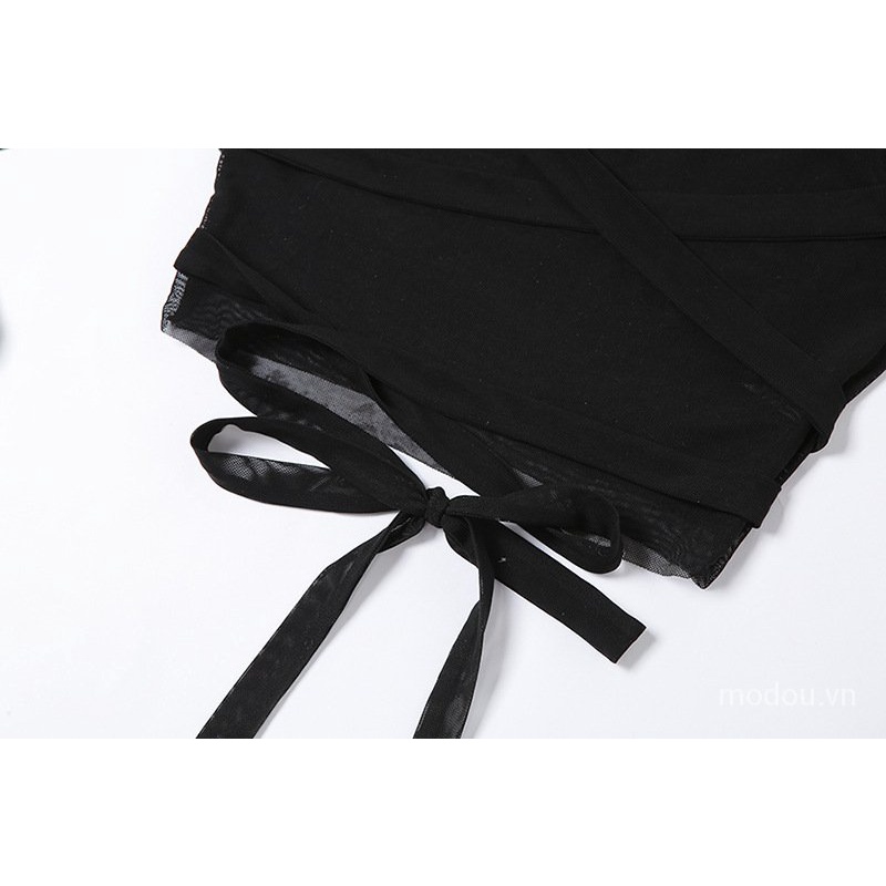 Áo Dây Phối Lưới Thiết Kế Mới Thời Trang Mùa Hè Dành Cho Nữ