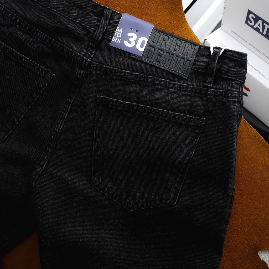 | Satoshi | Quần jean nam form Regular SAQJ60 Cotton màu xám đen