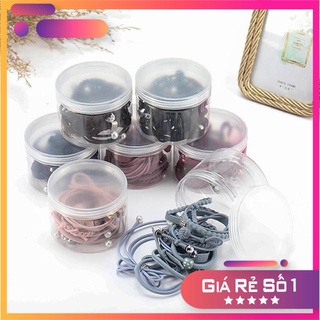 Hộp 12 dây cột tóc nơ phong cách hàn quốc
