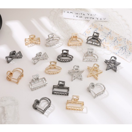 Kẹp tóc hợp kim nhiều hình dáng thời trang Hàn Quốc xinh xắn cho nữ