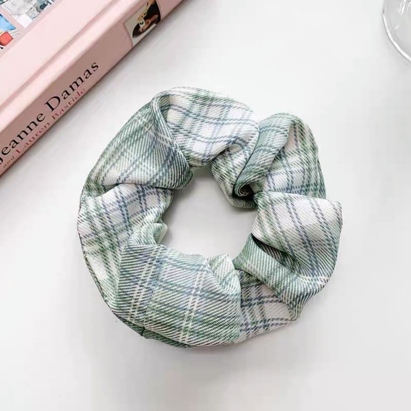 Dây Buộc Tóc Họa Tiết Caro Nhiều Màu Phong Cách Hàn Quốc Cho Nữ