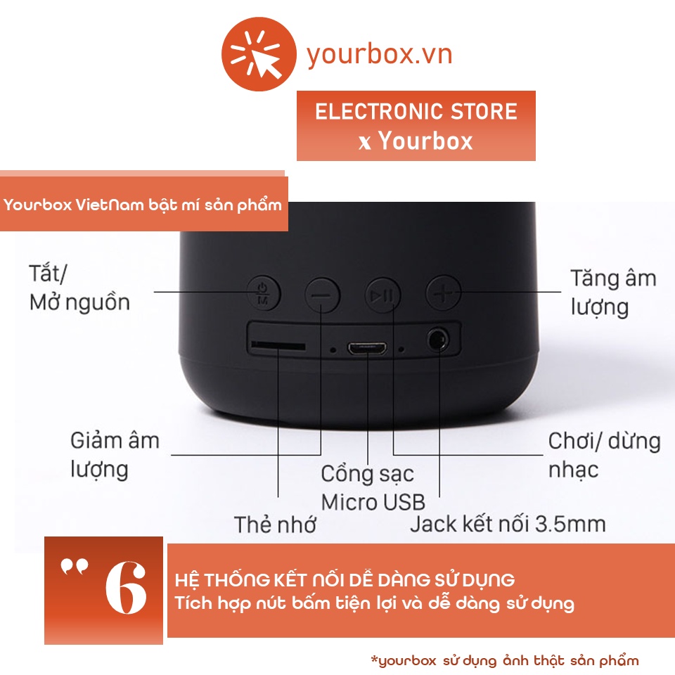 Loa Bluetooth Sanag X6 promax , loa không dây mini cầm tay chống thấm nước kèm phụ kiện – Yourbox.vn