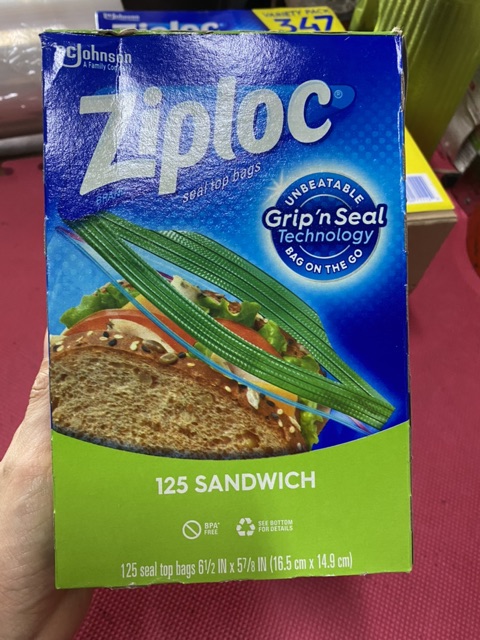 Túi Zip đựng thực phẩm Ziploc Slider các size- Mỹ