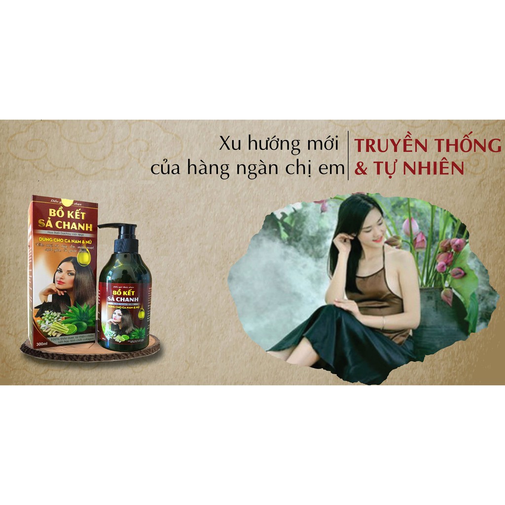 DẦU GỘI BỒ KẾT SẢ CHANH HOA BƯỞI THIÊN NHIÊN MỀM MƯỢT TÓC