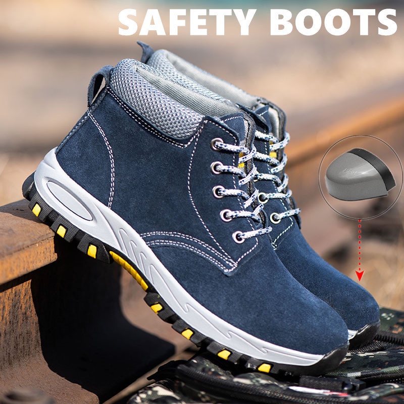 Giày Bốt Bảo Hộ Lao Động Chống Va Đập Chống Nước Bảo Vệ Chân An Toàn