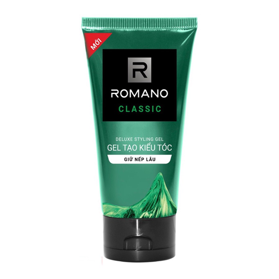 Gel Tạo kiểu tóc Romano  giữ nếp lâu làm mềm tóc 150g tặng dầu gội(hoặc sữa tắm)Romano 60g