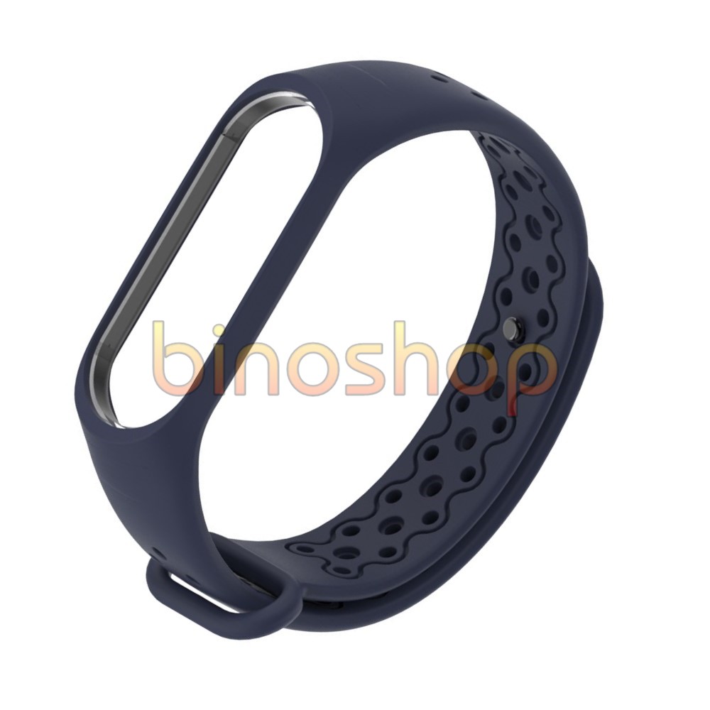 Dây đeo lỗ thoát khí Xiaomi Miband 4, miband 3 chính hãng MIJOBS - dây đeo thay thế mi band 3, mi band 4 silicon thể tha