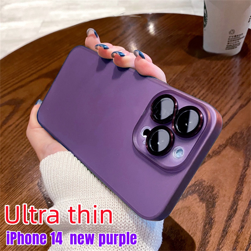 Ốp Điện Thoại iPhone 14 plus 13 12 11 Pro Max case ốp lưng điện thoại iphone 14 13 12 11 promax Siêu Mỏng Mặt Nhám Chống Sốc Bảo Vệ Ống Kính Máy Ảnh Cho