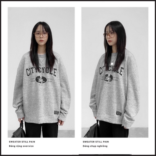 Áo sweater Still Pain LEILA STORE - áo nỉ sweater unisex form siêu rộng in hình Local Brand