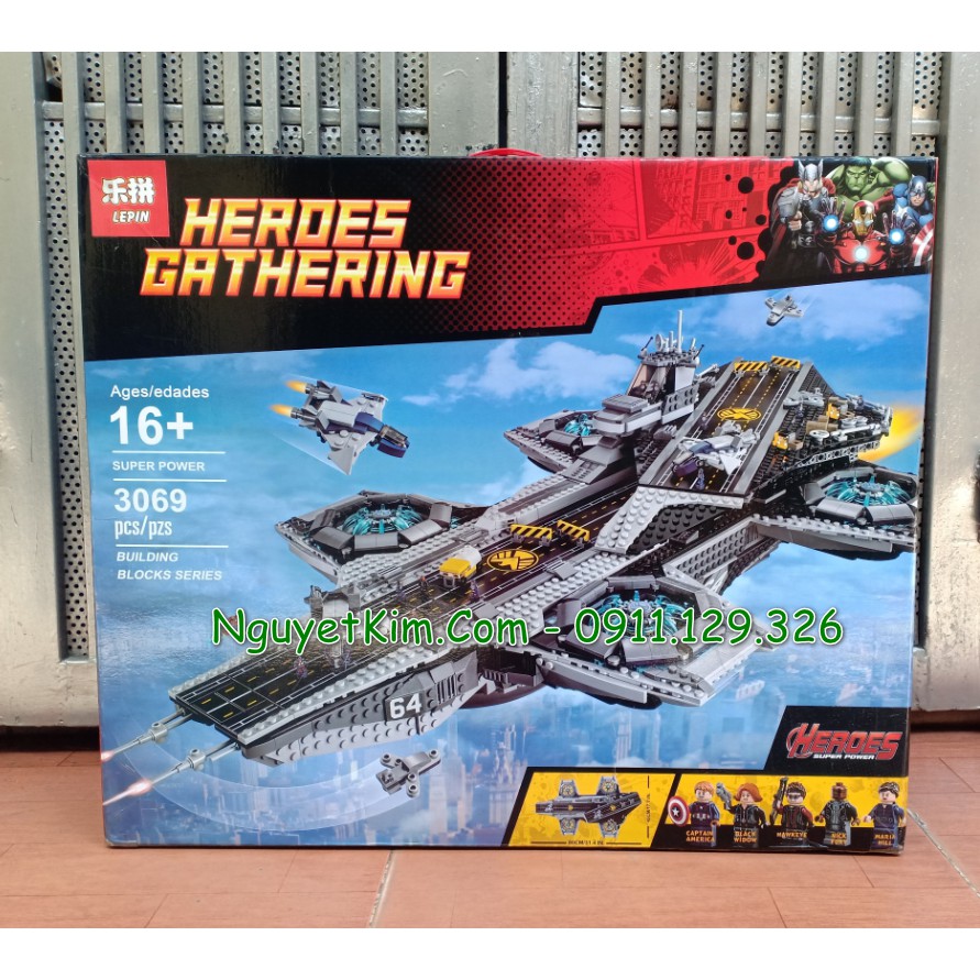 Lego Lắp Ráp Xếp Hình Hàng Không Mẫu Hạm Vũ Trụ Đội Quân Liên Minh Công Lý 3069 Khối LEPIN07043