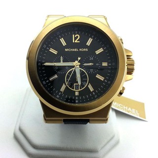 Đồng Hồ Nam Michael Kors MK8445 Dây Cao Su Đen Vỏ Gold Size 48mm