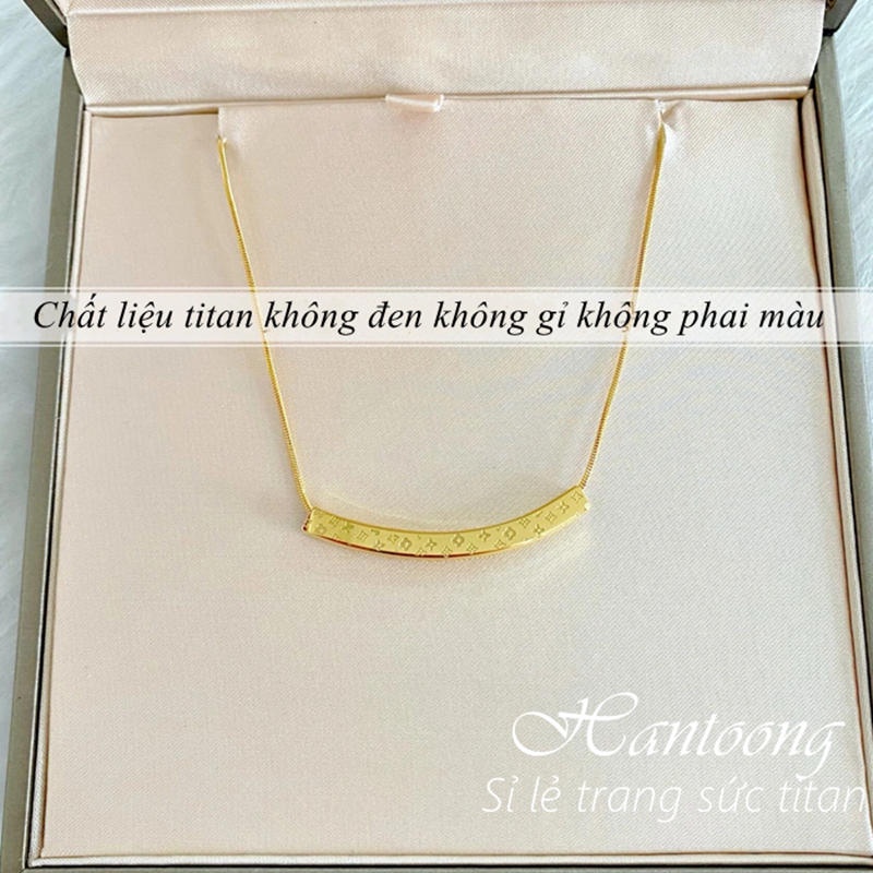 Dây chuyền titan nữ không gỉ mạ vàng 18k thiết kế thời trang trẻ trung trang sức titan mẫu mới