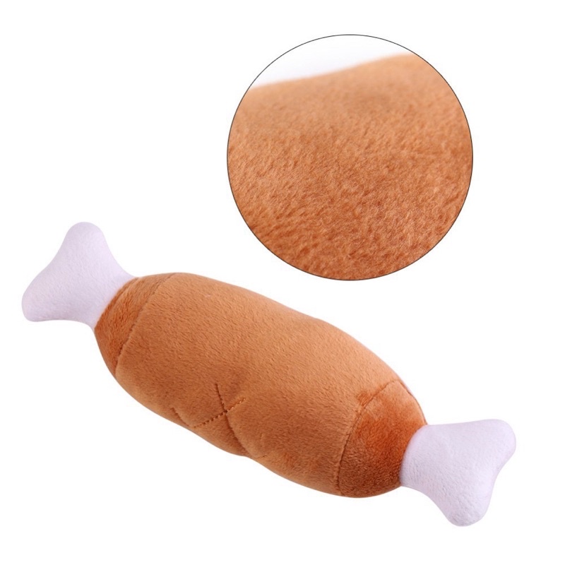 Đồ Chơi Đùi Gà Nhồi Bông kêu bíp bíp Cho Chó Mèo  Đảo Chó Mèo Official
