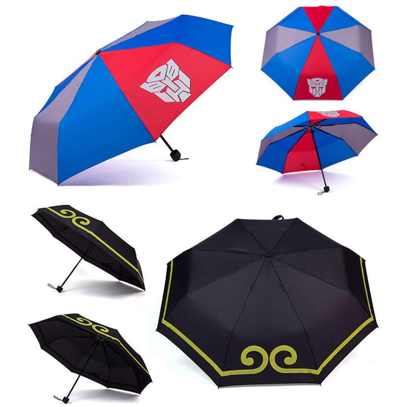 ♛Dù Gập Tự Động Siêu Nhẹ In Hình Hoạt Hình Avengers/Người Nhện/Captain America Cho Trẻ Em