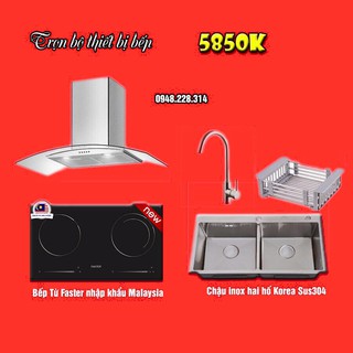 Combo trọn bộ thiết bị nhà bếp chính hãng mới