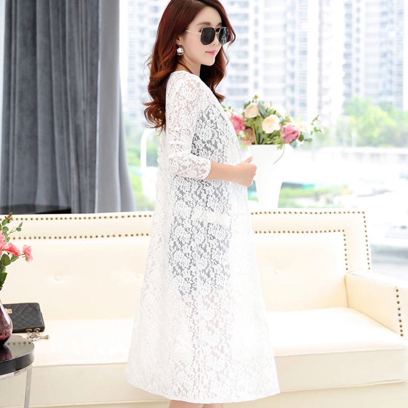 Áo Khoác Ren Cardigan Mỏng Tay Dài Chống Nắng Phong Cách Hàn Quốc Thời Trang Mùa Hè 2022 Cho Nữ