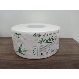 Giấy vệ sinh 500gam công nghiệp cuộn lớn tre việt