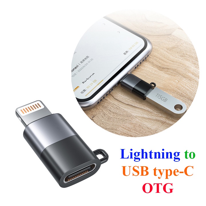 Đầu chuyển Lightning sang tai nghe type-C - PK92