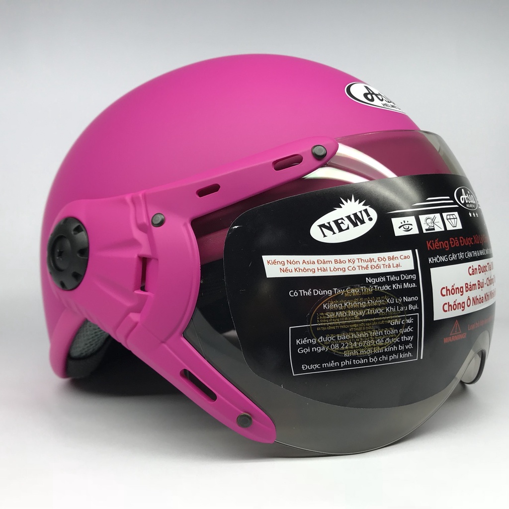 Nón nửa đầu Asia kính MT105K - Hồng sen nhám