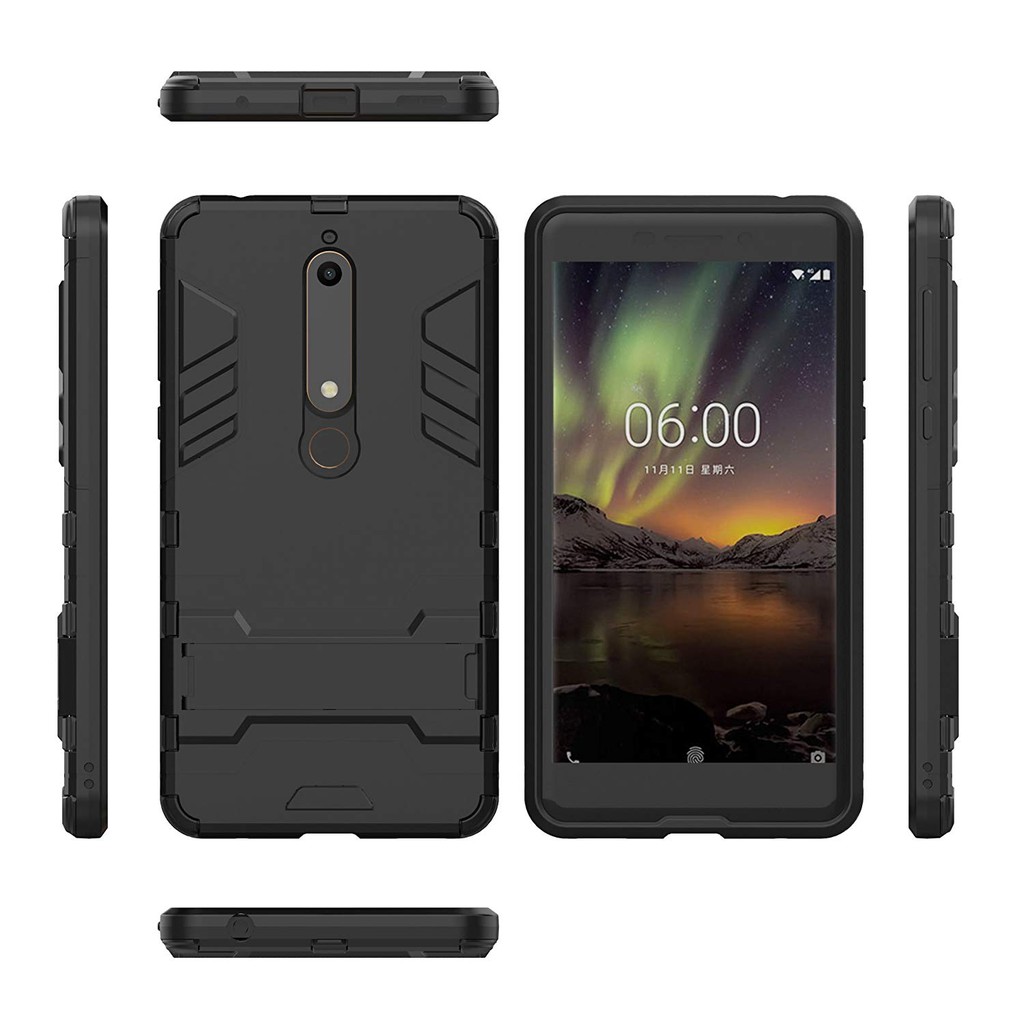 Ốp lưng Nokia 6.1 Nokia 6 2018 IRON MAN chống sốc bảo vệ viền và camera kèm chống xem video tiện lợi