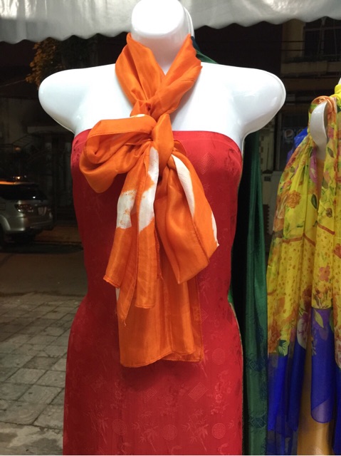 Vải lụa tơ tằm-khăn quàng cổ lụa tơ tằm