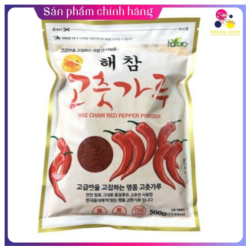 Ớt bột hàn quốc làm kim chi Heacham 500g dạng vẩy -Dreamshop.vn