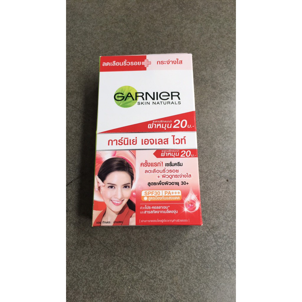 Hộp 6 gói Kem Dưỡng Da Chống Nắng Garnier Skin Naturals SPF 30/PA++ĐỎ CAO CẤP Thái Lan chuẩn