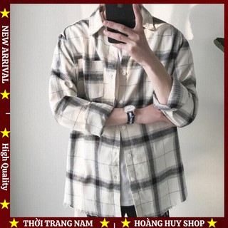 Áo Sơ Mi Caro Trà Sữa MILLONAY-096AH Không Phai Màu _Kho Hoàng Huy