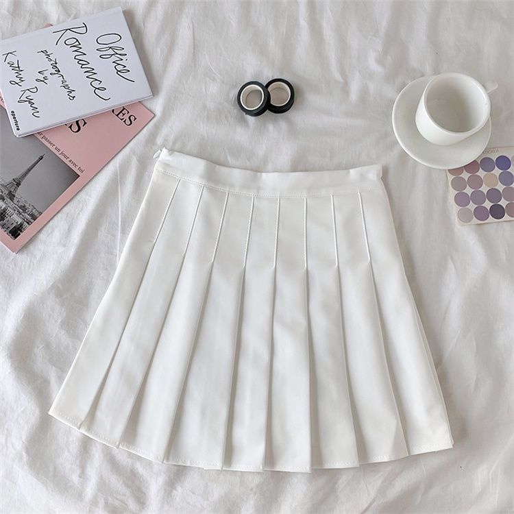 Chân váy chữ A lưng cao xếp ly phong cách đơn giản trẻ trung