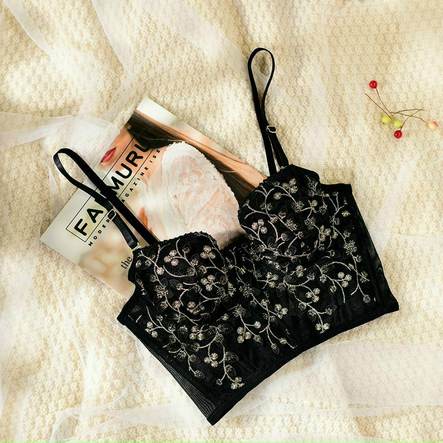 [HÀNG MỚI VỀ] CORSET VINTAGE THÊU HOA CÓ GỌNG NÂNG NGỰC ❤️ NỘI Y CHARMOSE ❤️ | BigBuy360 - bigbuy360.vn