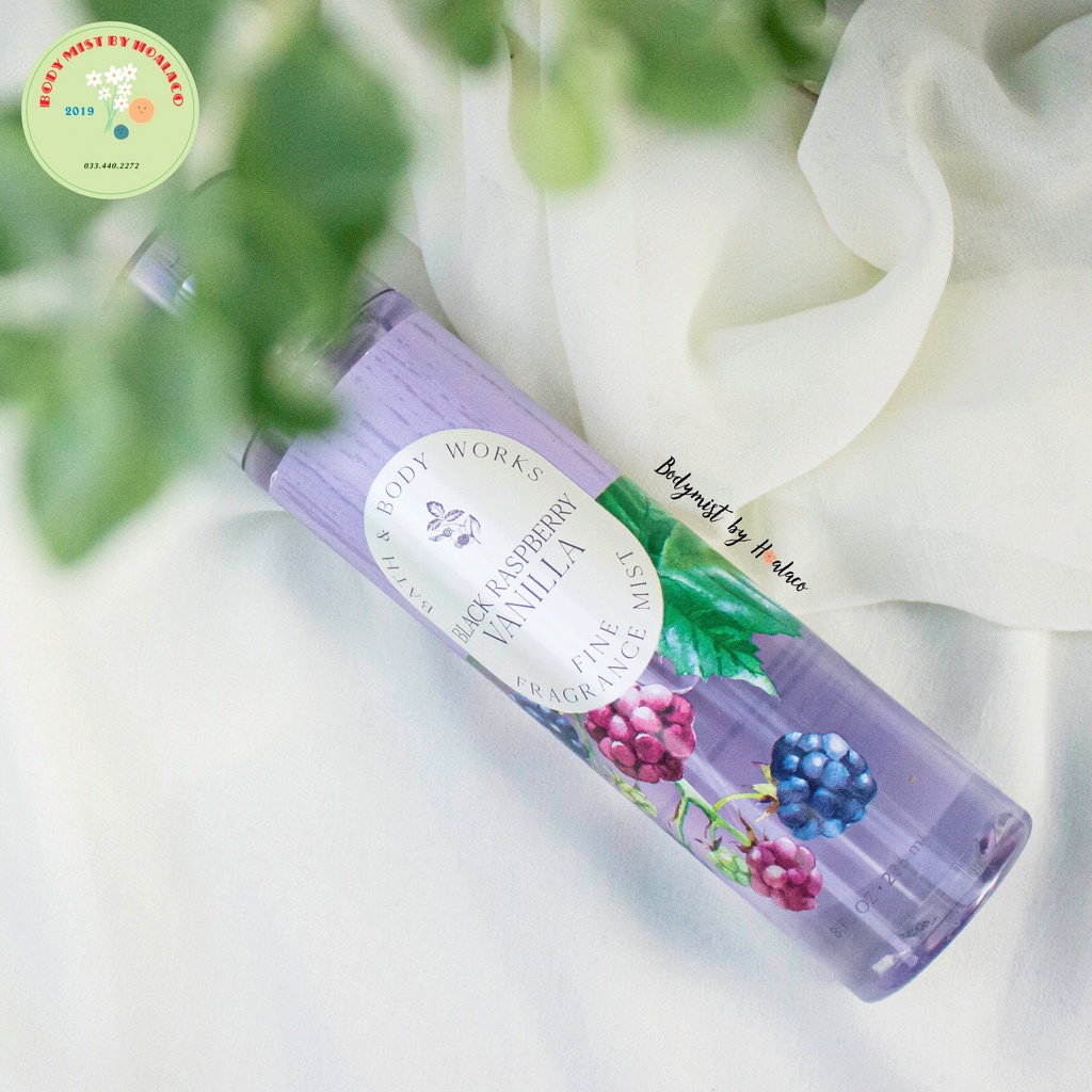 BODY MIST Xịt thơm toàn thân BLACK RASPBERRY VANILLA BBW