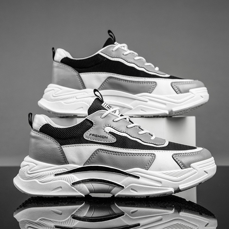 Giày Thể Thao Cổ Thấp Phối Lưới Thoáng Khí Hàng Mới Dành Cho Nam 2021 | BigBuy360 - bigbuy360.vn