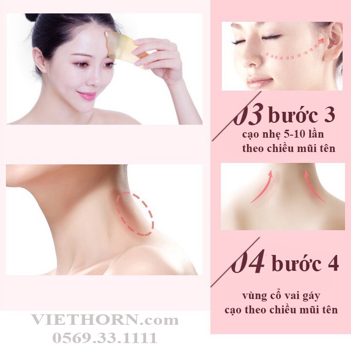 Miếng cạo gió SỪNG đánh gió, Giải cảm , chăm sóc da toàn thân giúp lưu thông tuần hoàn máu VIETHORN