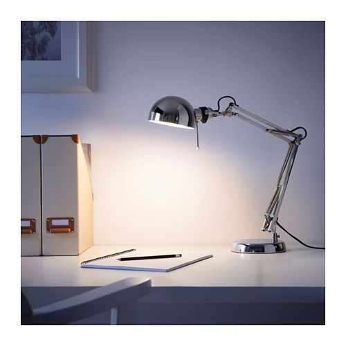 Đèn bàn học làm việc Forsa IKEA - Bạc