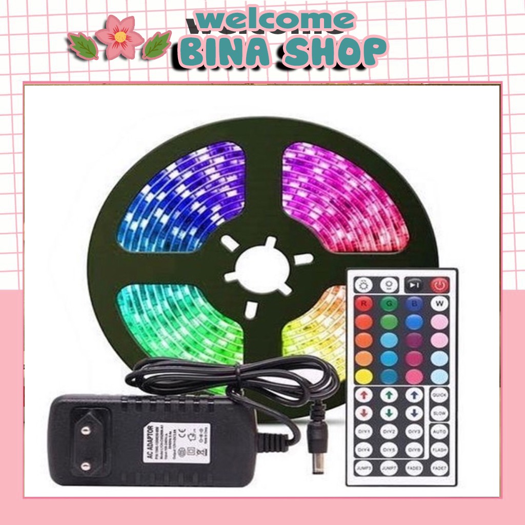 Dây đèn Led Tiktok, đèn led RGB dây 5M - Điều khiển 24 và 44 nút - BinaShop