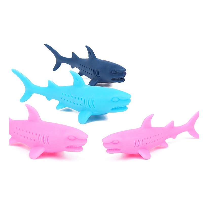 &lt;đồ chơi cho mèo&gt; Cá mập nhựa silicon mềm kèm canitp (cỏ bạc hà)