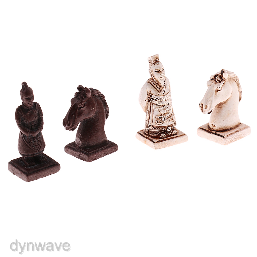 Bộ Bàn Cờ Tướng Terracotta 32 Chiến Binh Trung Hoa Cổ Điển
