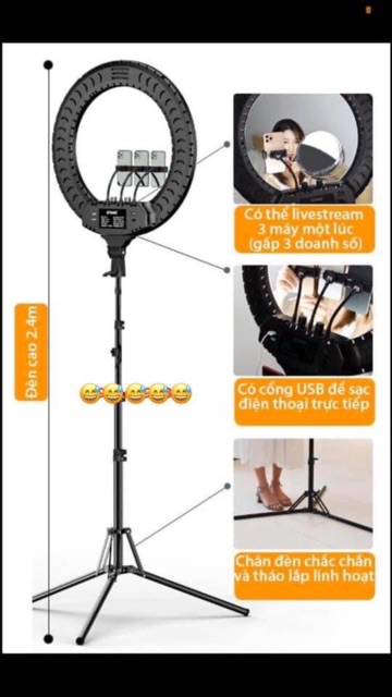 [SIZE 36cm]Đèn Livetream (đầy đủ cả chân đèn và kẹp) .Hỗ trợ ánh sáng Chụp Ảnh, Make Up Trang Điểm. Đèn quay trực tuyến