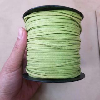 10m dây da lộn xanh chuối non size 3mm