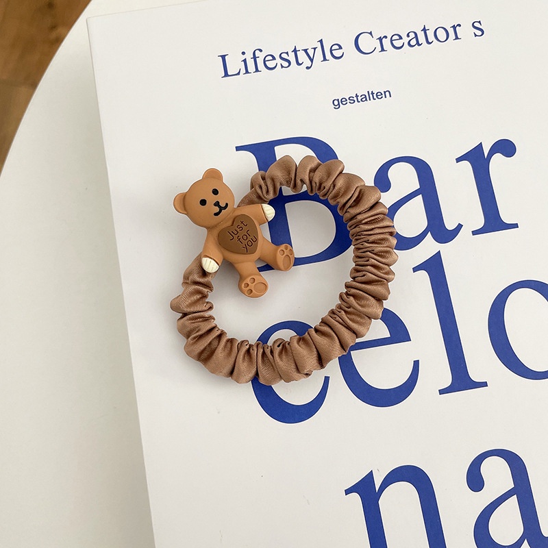 Dây buộc tóc SEAGLOCA họa tiết chú gấu dễ thương cho nữ