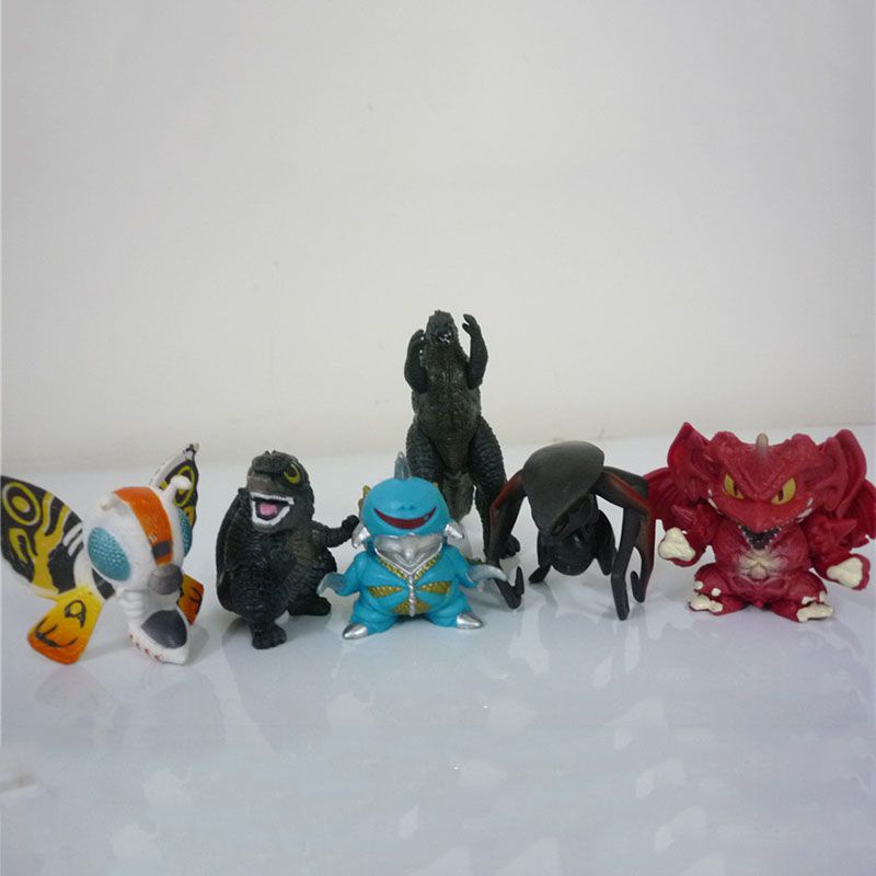 Set 6 Mô Hình Nhân Vật Phim Godzilla Destoroyah Gigan Muto Mothra Chibi